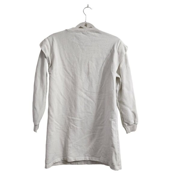 Zara Mini Dress Small White Positive Energy Season Plush Jersey Bloggers‎ Fave - Picture 6 of 9